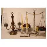 Lamp, Scales, Candlesticks