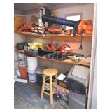Tools on Right Side of Storage Building