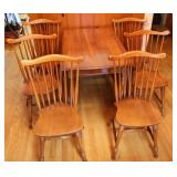 Cherry Drop Leaf Table w/ 6 Chairs
