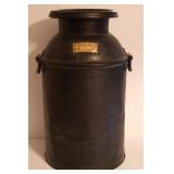 Milk Can w/ Brass Label