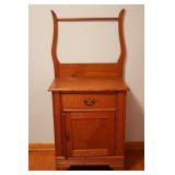 Oak Washstand w/ Towel Bar