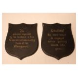 2 Humorous Wall Plaques