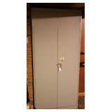 2-Door Metal Cabinet with Assorted Books
