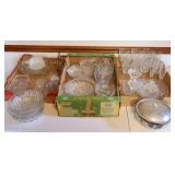 3 Trays of Clear Glass