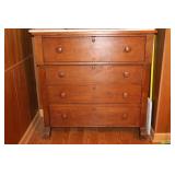 Walnut Empire Style Dresser