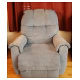 Blue Upholstered Rocker Recliner