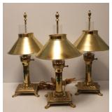 3 Brass Orient Express Lamps