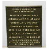 Painted Military Mess Personnel Sign