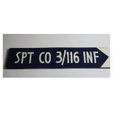 Painted Military Sign