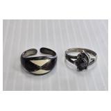 2 Vintage Sterling Silver Rings