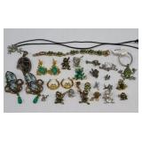 Selection of Frog Earrings, Brooches & Pins