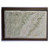 Framed Topographical Map