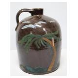 Stoneware Jug w/ Painted Decor
