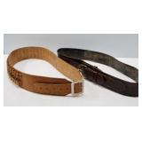 2 Leather Ammo Belts