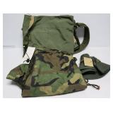 Military Duffle Bag, Camo Rain Pants, Boonie Hat