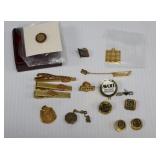 Selection of Collectible Pins, Tie Clips & Pendant