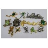 Selection of Frog Pins & Brooches