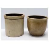 2 Stoneware Crocks