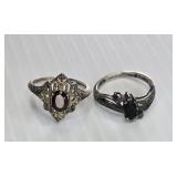 2 Vintage Sterling Silver Rings
