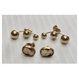 2 Pair of 14K Gold Earrings