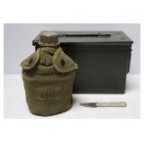 Ammo Can, Canteen, Knife
