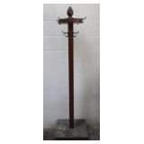 Mahogany Coat Rack on Wheels