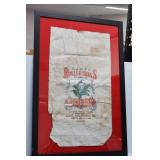 Framed Lantz Roller Mills Flour Bag