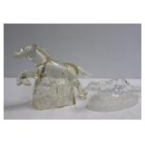 Glass Horse & Fox Figures