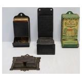 Vintage Metal Match Safes