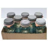 8- Ball Pint Blue Fruit Jars