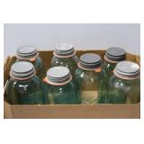 7- Ball Half Gallon Blue Fruit Jars