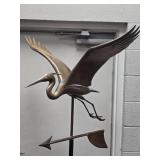 Copper Heron Bird Weathervane