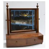 Walnut 2-Drawer Shaving Mirror