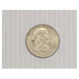 1956 Franklin Silver Half Dollar Coin