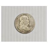 1957 Franklin Silver Half Dollar Coin