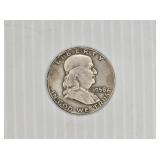 1958-D Franklin Silver Half Dollar Coin