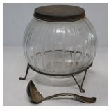 Vintage Ribbed Store Jar
