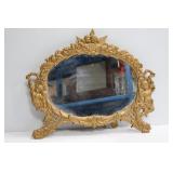 NB&IW Brass Plated Cast Iron Standing Mirror