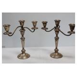 Gorham Sterling Silver Weighted Candelabra
