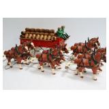 Cast Iron 8-Horse Team & Wagon