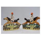 Staffordshire Style Ceramic Horse & Jockey
