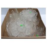 Tray Lot of Clear Glass & Crystal