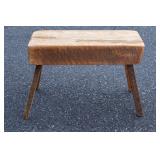 Thick Top Splay Leg Wooden Bench