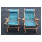 2 Folding Beach Chairs
