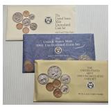 (3) US Mint Uncirculated Coin Sets