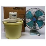 Vintage Table Fan & Ice Cream Maker