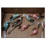 Vintage Bird Christmas Ornaments