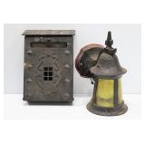 Metal Mailbox & Outdoor Light