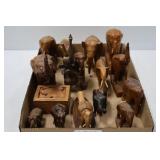Vintage Wooden Elephants
