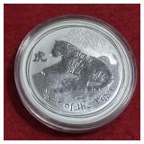 1oz .999 Fine Silver Round 2010 Australia Year